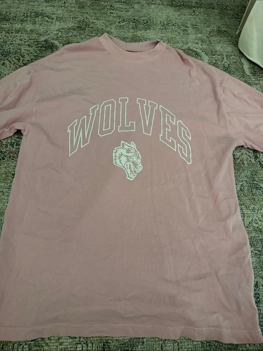 Darc Sport oversized Wolves Graphic Tee - Pink